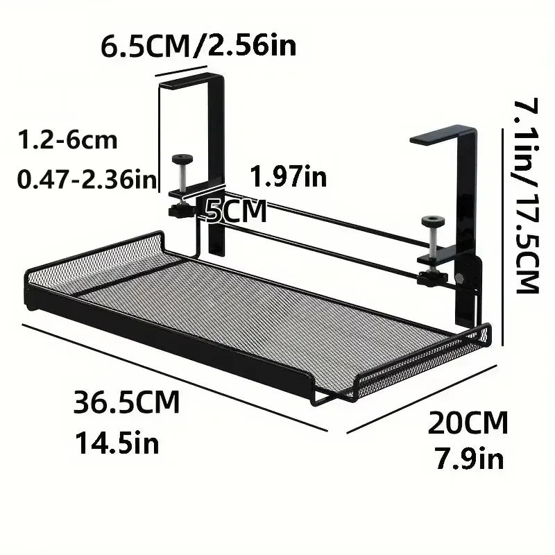 Under Desk Cable Management Tray – No Drill Steel Wire Organiser Rack