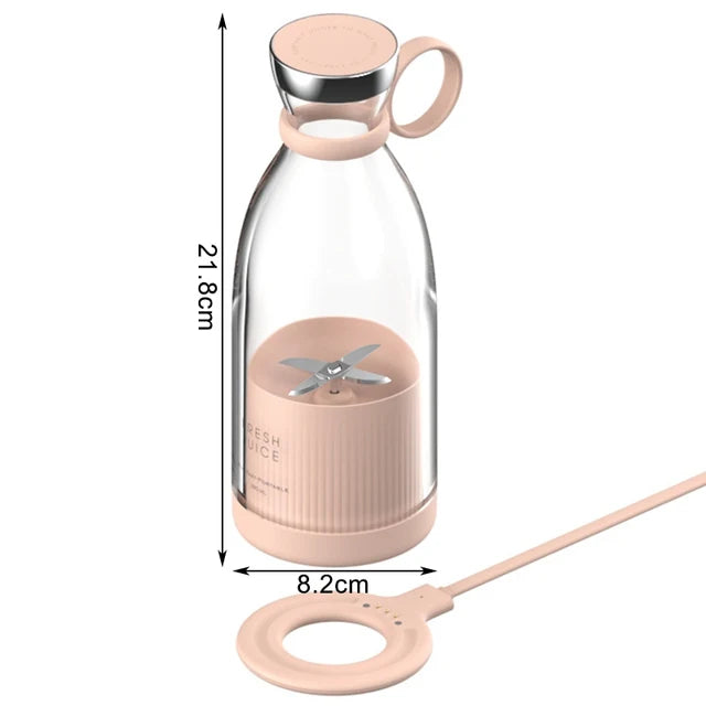 ModWellLiving Portable Mini Electric Juicer Blender — USB Rechargeable Fruit Mixer & Smoothie Maker