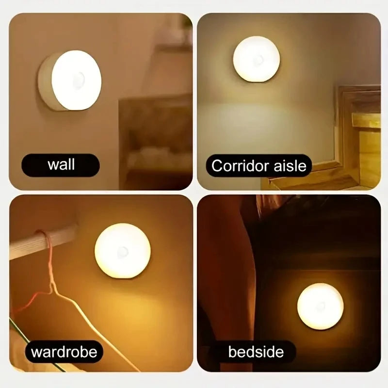 Wireless Motion Sensor Night Light — Rechargeable, Wire-Free & Auto Off