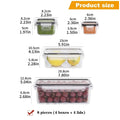 8-Piece BPA-Free Airtight Food Storage Containers with Locking Lids