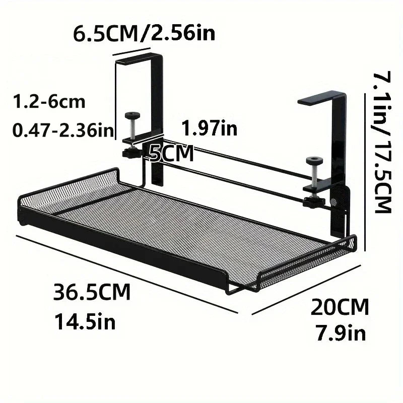 Under Desk Cable Management Tray – No Drill Steel Wire Organiser Rack