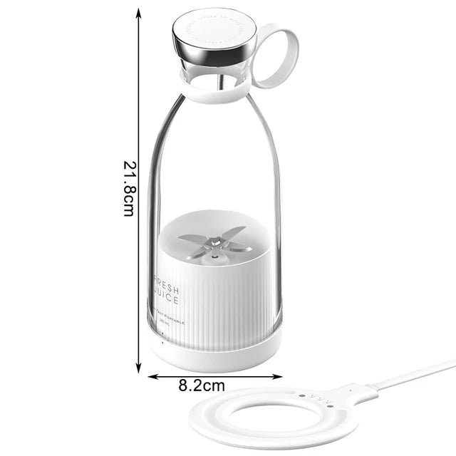 ModWellLiving Portable Mini Electric Juicer Blender — USB Rechargeable Fruit Mixer & Smoothie Maker