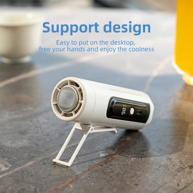 3-in-1 Rechargeable Mini Fan — Handheld, Waist Clip & Neck Fan