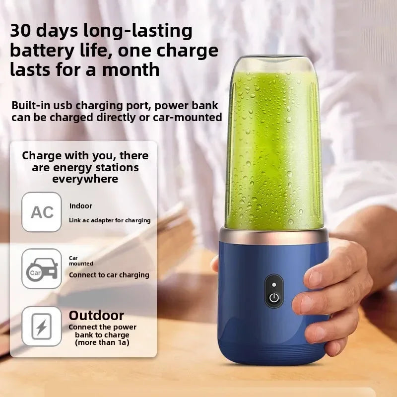 Portable USB Blender — Fresh Smoothies Anywhere, No Plug Required