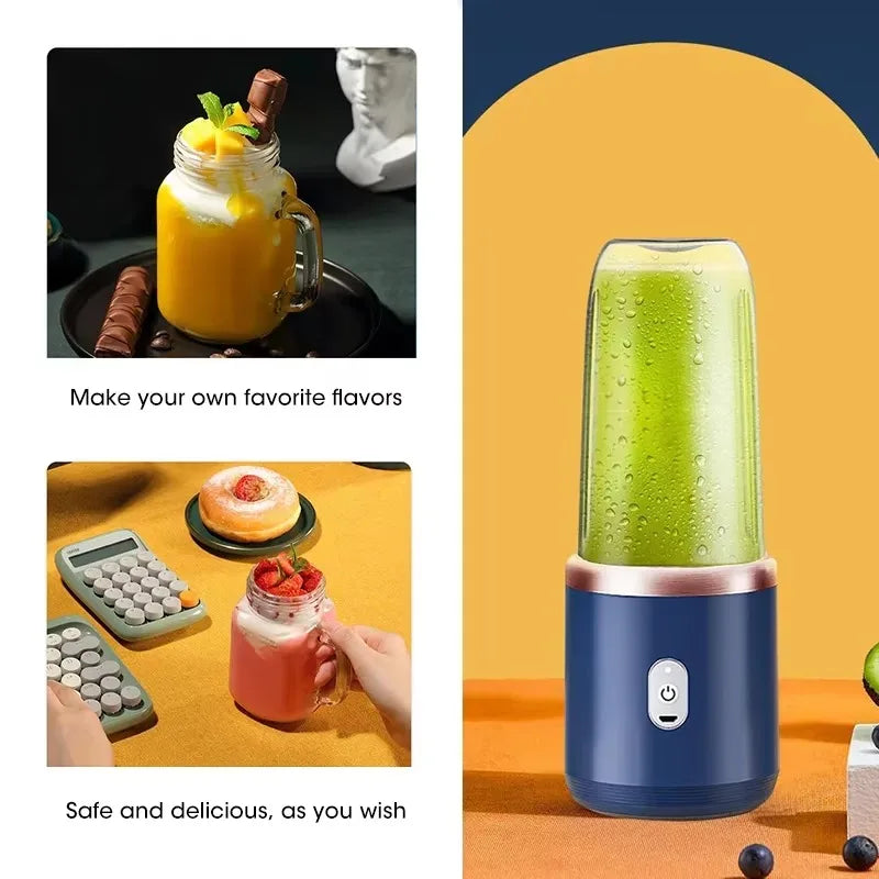 Portable USB Blender — Fresh Smoothies Anywhere, No Plug Required