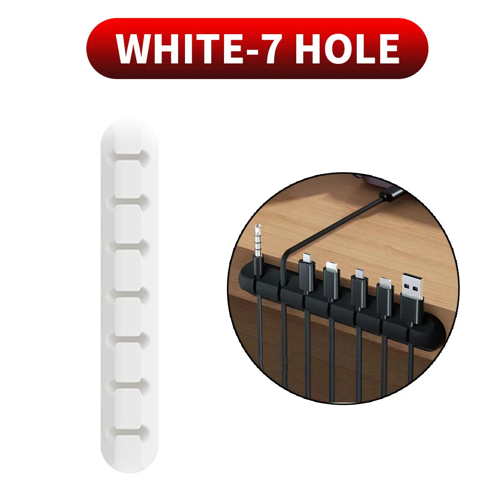 Adhesive Cable Clips — Desk & Bedside Wire Organiser
