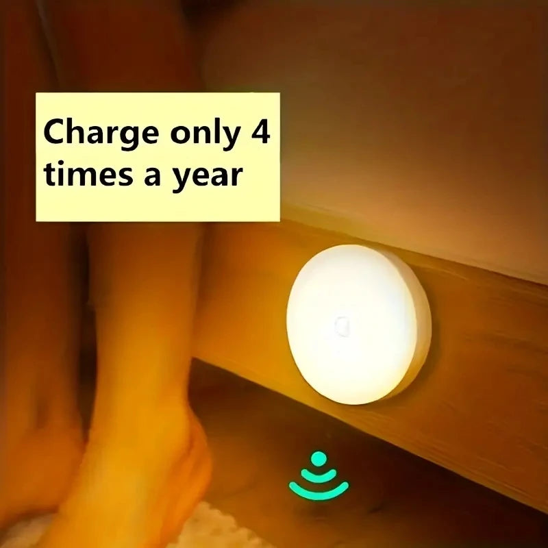 Wireless Motion Sensor Night Light — Rechargeable, Wire-Free & Auto Off