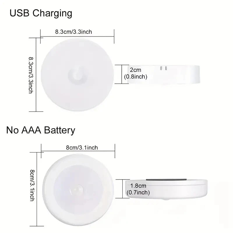 Wireless Motion Sensor Night Light — Rechargeable, Wire-Free & Auto Off
