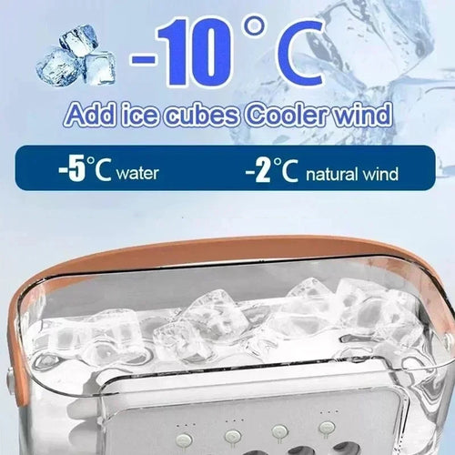 3-in-1 Desk Fan, Humidifier & Mood Light — USB Powered, Portable
