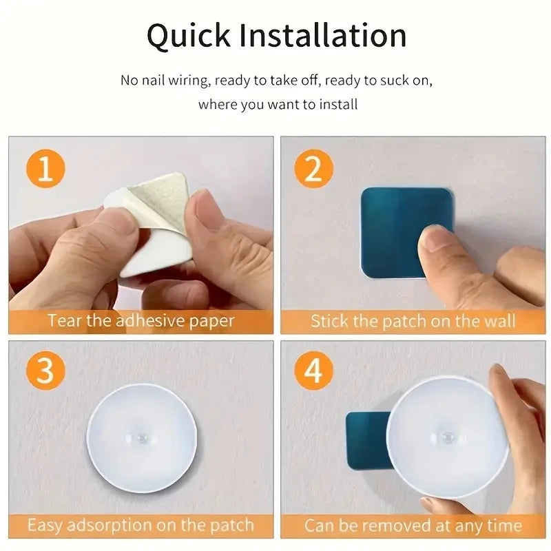 Wireless Motion Sensor Night Light — Rechargeable, Wire-Free & Auto Off