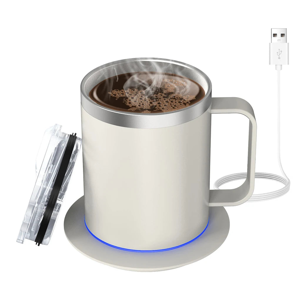 Smart Self-Heating Coffee Mug — USB Temperature Control Desk Mug, 350ml