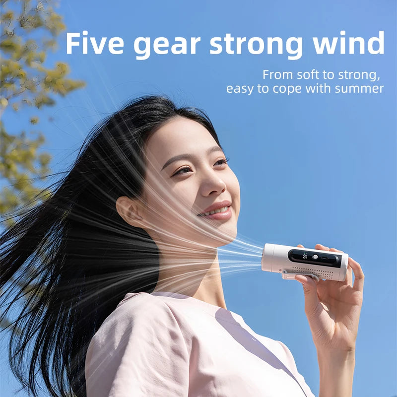 3-in-1 Rechargeable Mini Fan — Handheld, Waist Clip & Neck Fan