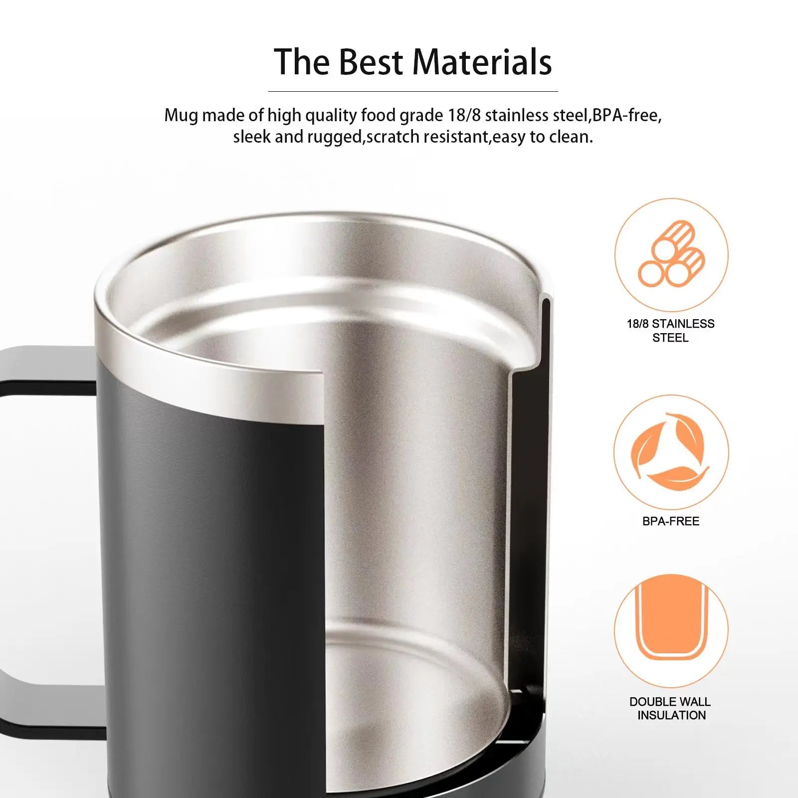 Smart Self-Heating Coffee Mug — USB Temperature Control Desk Mug, 350ml