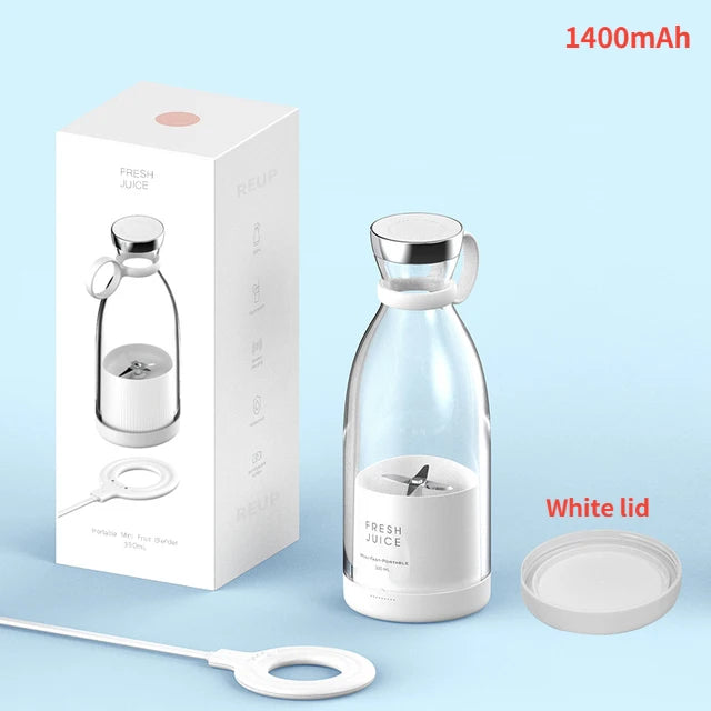 ModWellLiving Portable Mini Electric Juicer Blender — USB Rechargeable Fruit Mixer & Smoothie Maker