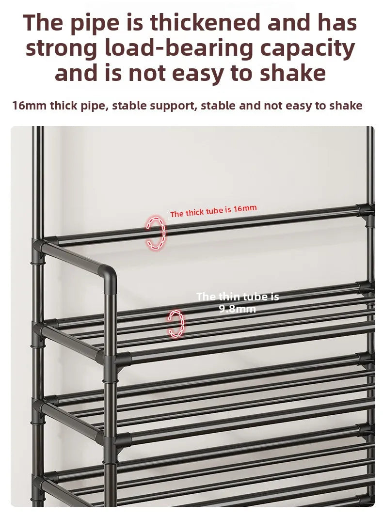 Multi-Layer Door-Mounted Shoe & Hat Rack – 4-Tier Hanging Storage Organiser (60cm)