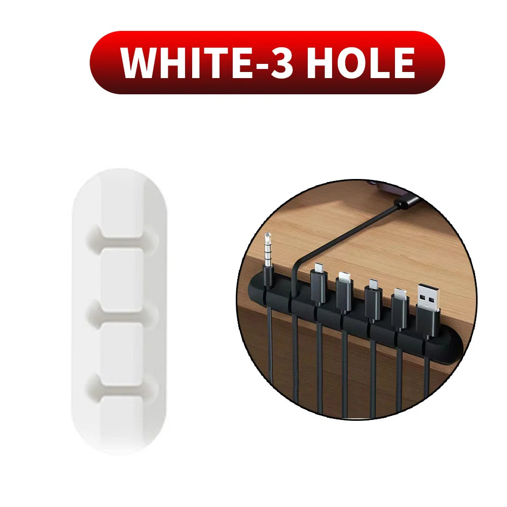 Adhesive Cable Clips — Desk & Bedside Wire Organiser
