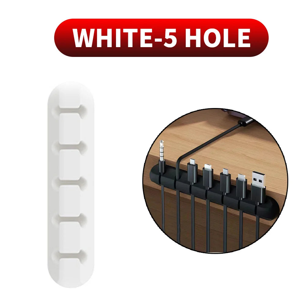 Adhesive Cable Clips — Desk & Bedside Wire Organiser