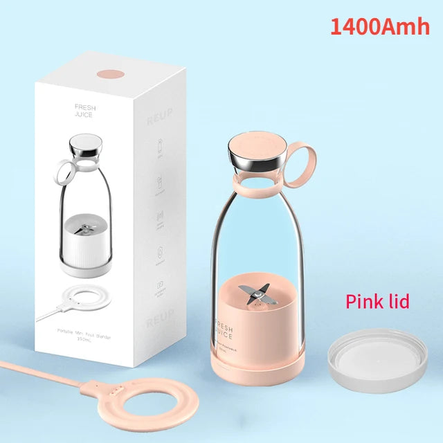 ModWellLiving Portable Mini Electric Juicer Blender — USB Rechargeable Fruit Mixer & Smoothie Maker