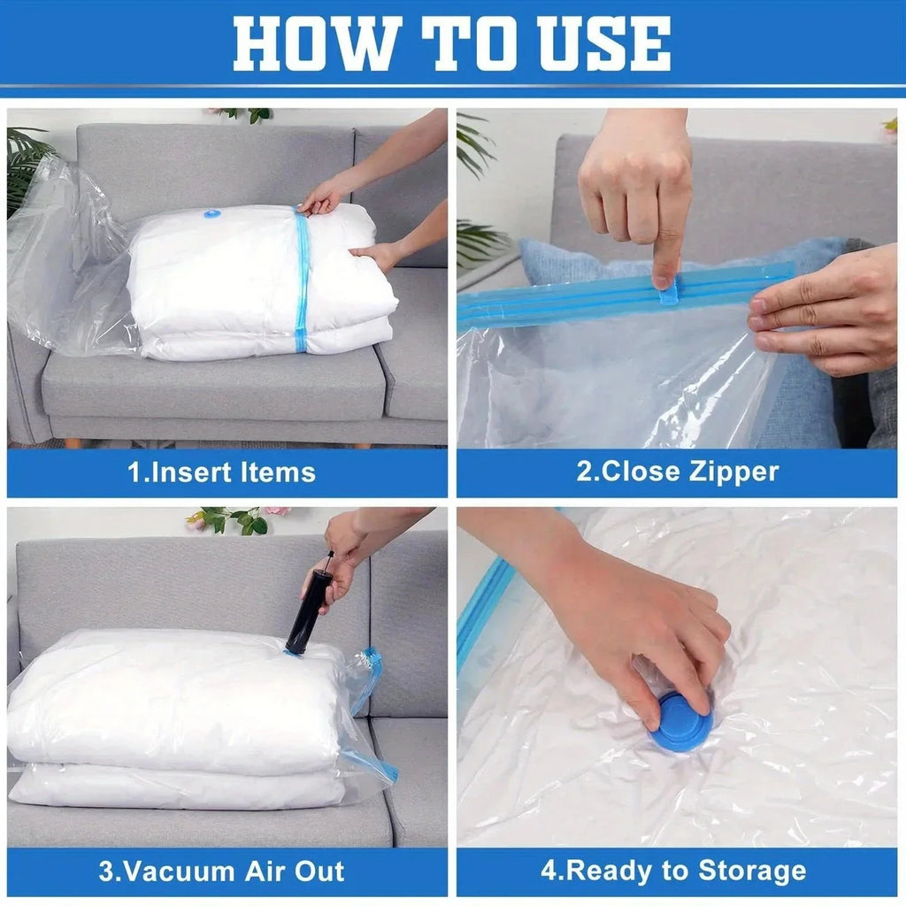 Vacuum Storage Bags — Space-Saving Compression Bags for Clothes & Bedding