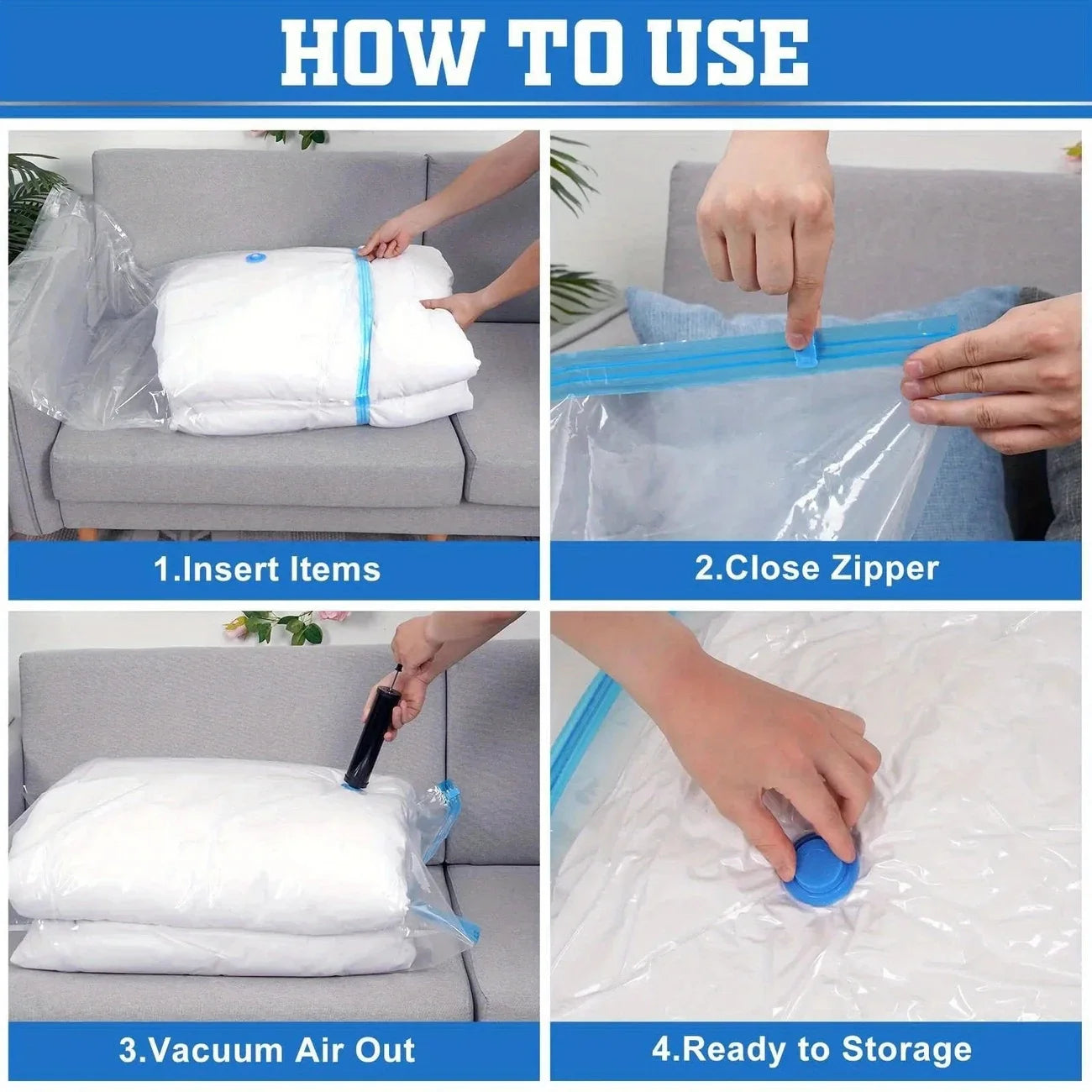 Vacuum Storage Bags — Space-Saving Compression Bags for Clothes & Bedding