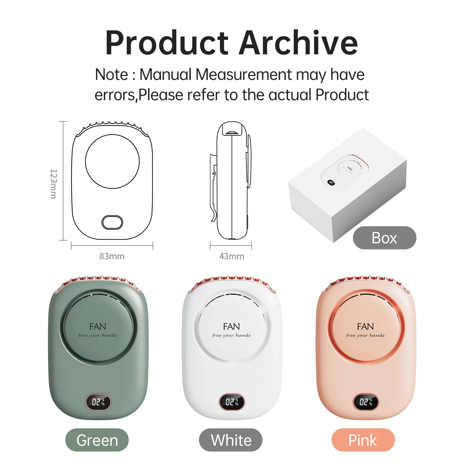 Portable Neck Fan — Hands-Free USB Rechargeable Cooling Fan