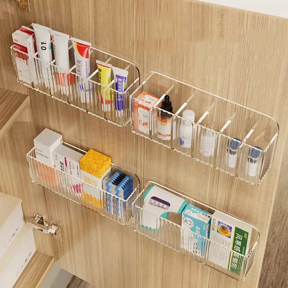 Wall-Mounted Multi-Function Storage Box – Cosmetic & Medicine Organizer