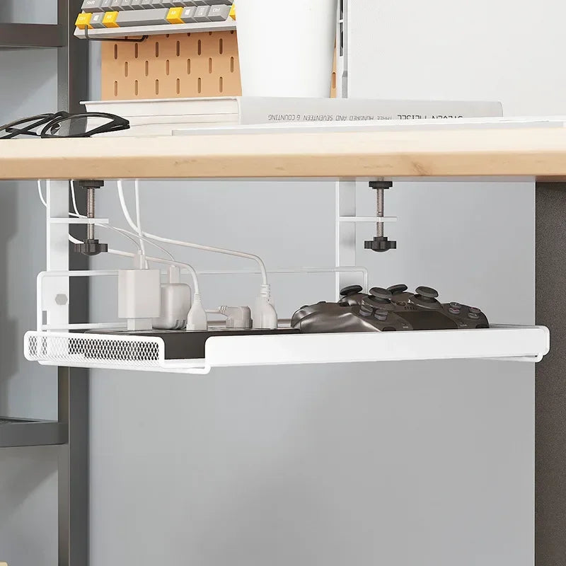 Under Desk Cable Management Tray – No Drill Steel Wire Organiser Rack