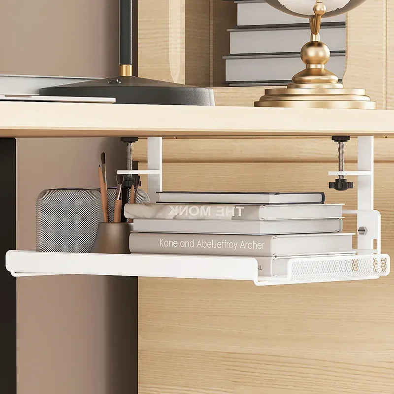 Under Desk Cable Management Tray – No Drill Steel Wire Organiser Rack
