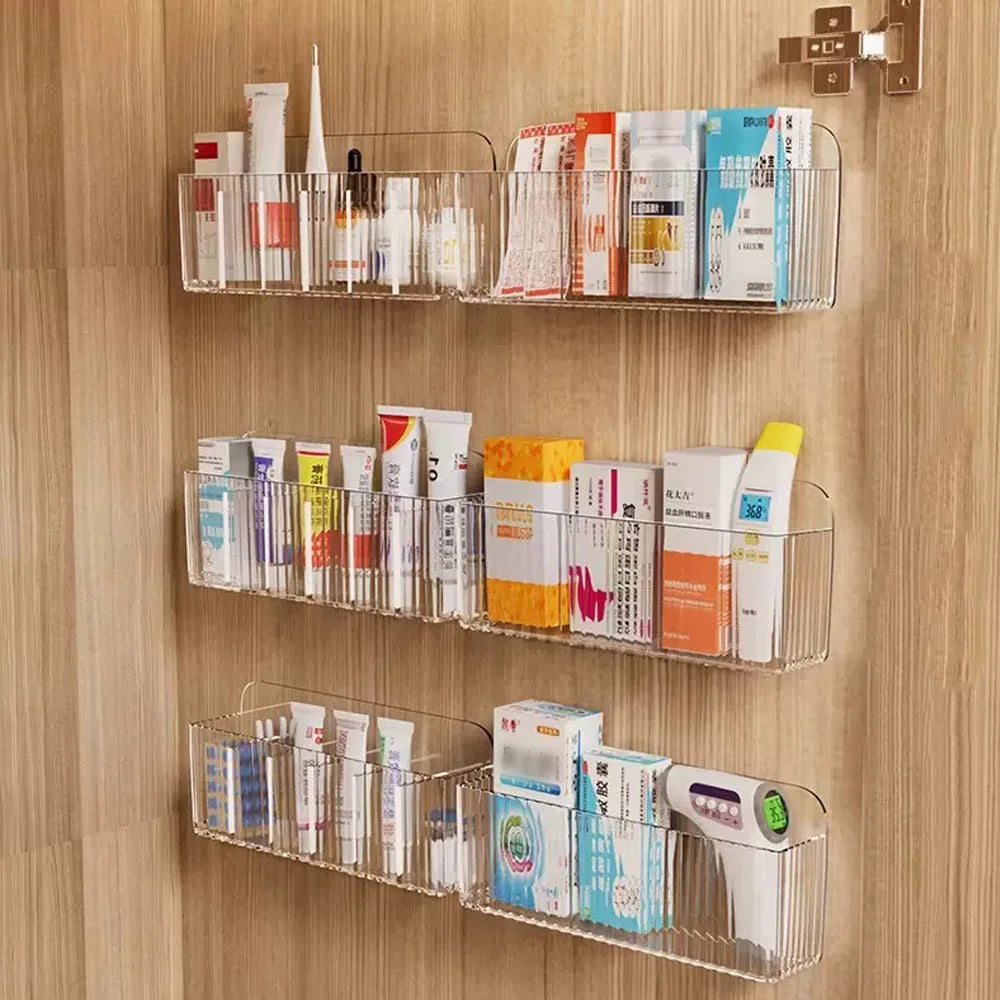 Wall-Mounted Multi-Function Storage Box – Cosmetic & Medicine Organizer