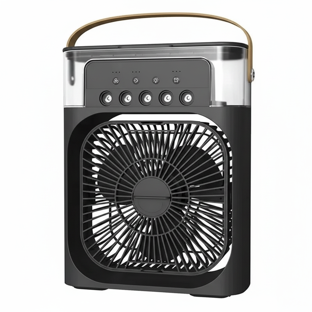 ModWellLiving 3-in-1 USB Desk Fan Humidifier & Mood Light — Portable Mini Table Fan