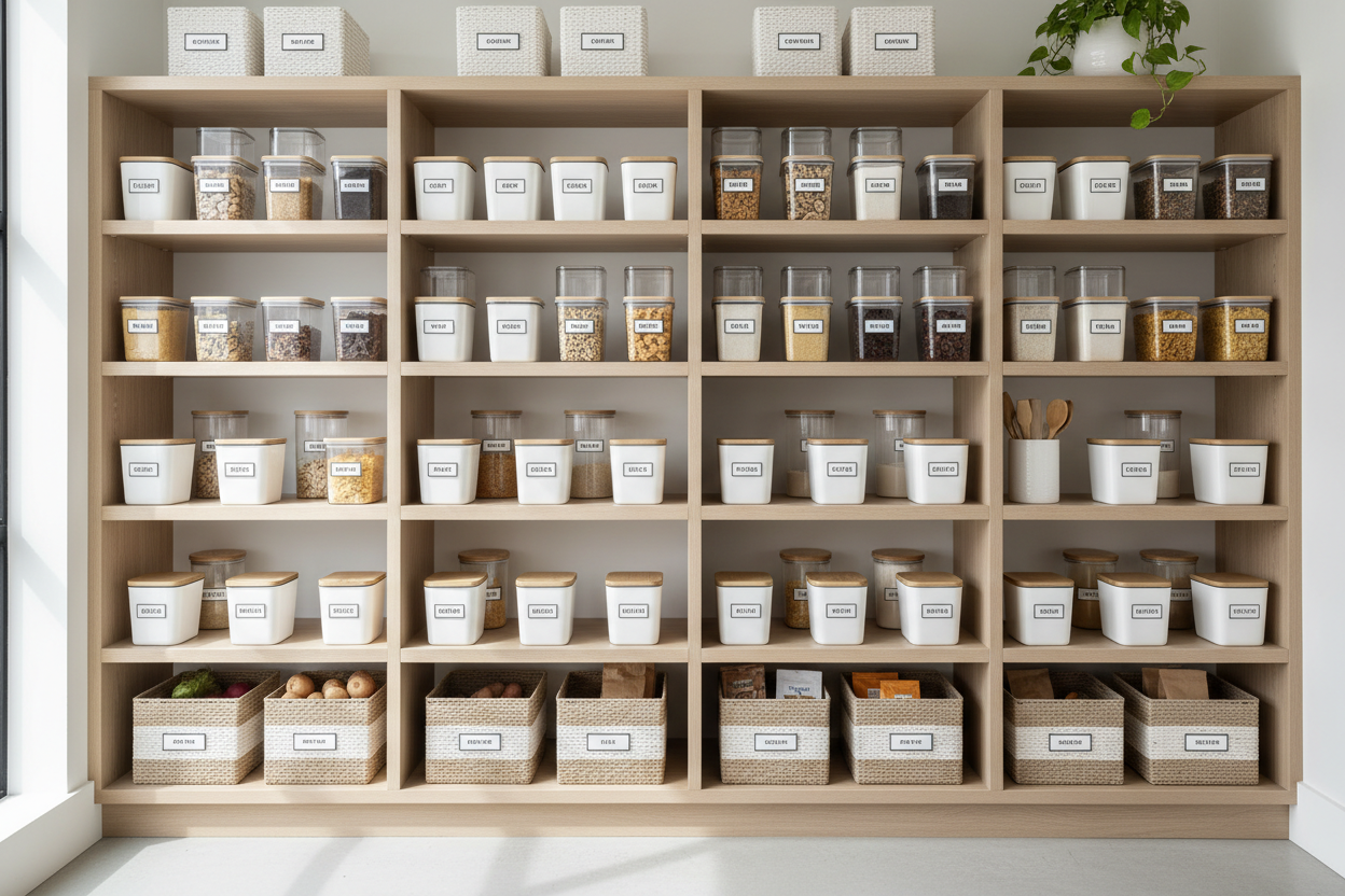 Organised kitchen pantry